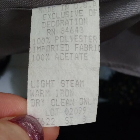 Pearl Grey Chiffon Slip Gown with Flowy Chiffon Floor Length Bolero Shawl  Sz8 - Picture 8 of 13